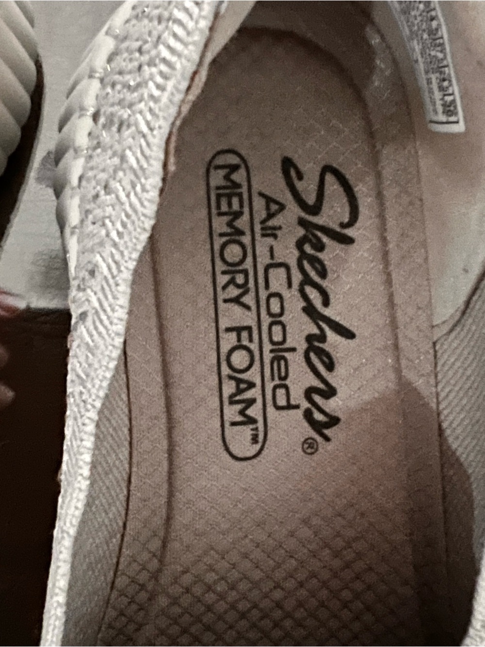 Skechers Slip-On Sneakers in Light Gray with White Sole - Picture 5 of 5